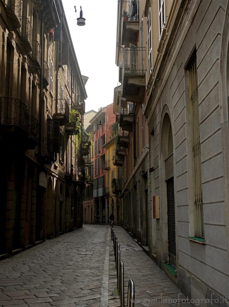 Milan (Italy) - Narrow historical street in the old center